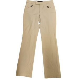 Ralph Lauren Pants Womens 8 Beige Tan Bootcut Made USA Stretch Equestrian Style
